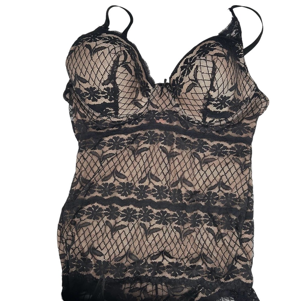 Skinnygirl lace shaper XL Style 776154 black bodysuit - Picture 2 of 7